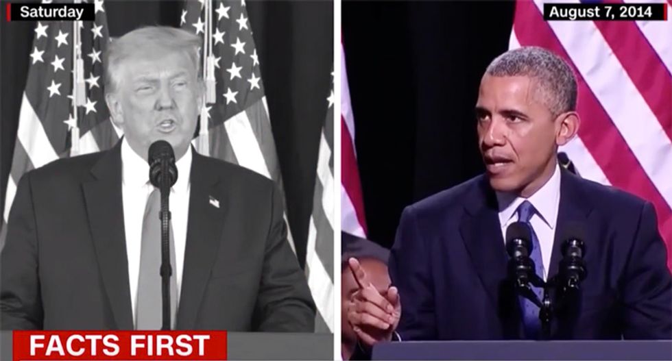 WATCH: CNN uses video to bust Trump for lying and stealing credit for veterans program signed by Obama