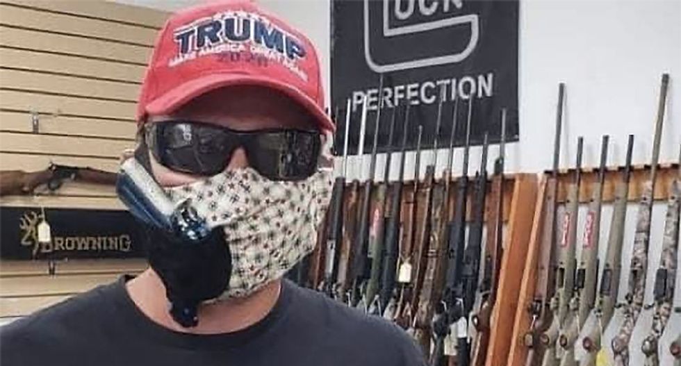 Face masks with a gun pocket is the new right-wing couture