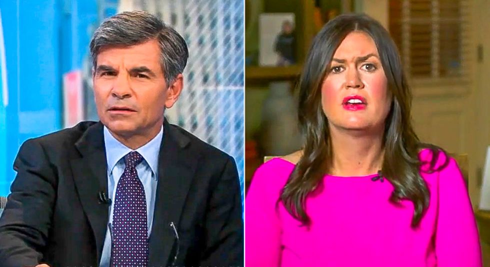 WATCH: Sarah Sanders busted on air for lie claiming Trump personally conducts military death notifications