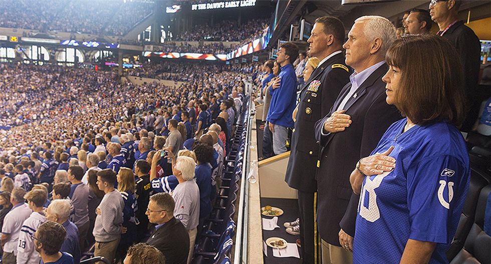 Trump's 2020 campaign is now fundraising off Mike Pence's $250,000 NFL 'PR stunt'