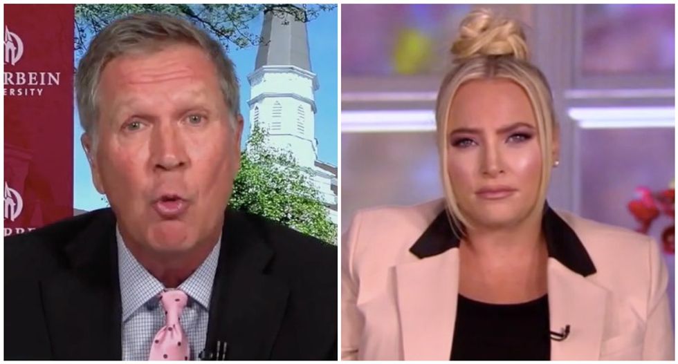 ‘Wake up!’ John Kasich explains to Meghan McCain why GOP voters should back Biden