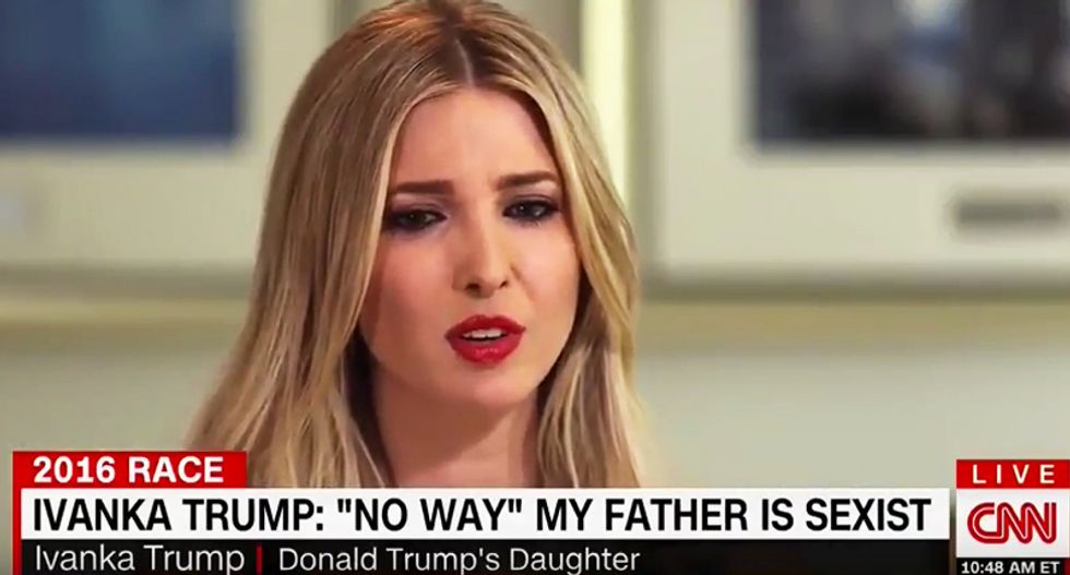 Ivanka Trump: My dad is 'absolutely not a sexist' because he hired me to work for him