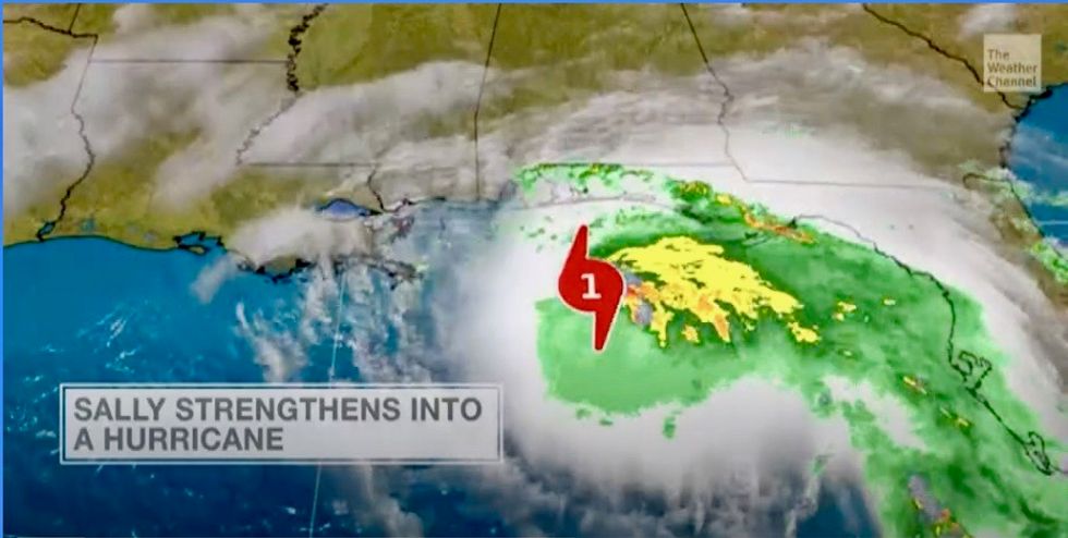 Gulf of Mexico storm Sally now a Cat 1 hurricane