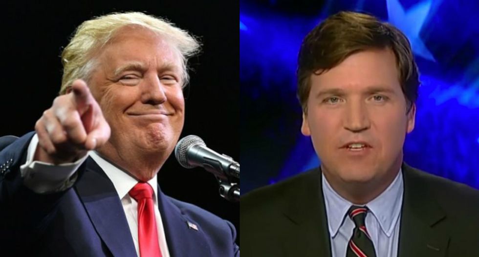 Donald Trump tweets Tucker Carlson video that assails his racist birtherism against Obama