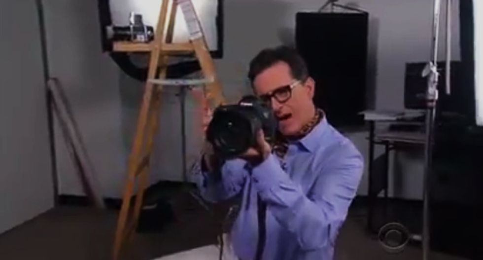 WATCH: Stephen Colbert recreates hilarious photo-shoot with 'flesh-eating inhuman monster' Trump kids