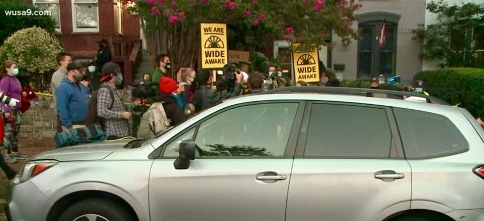 'He told us to use his words against him': Early AM protest outside Lindsey Graham's home over RBG replacement