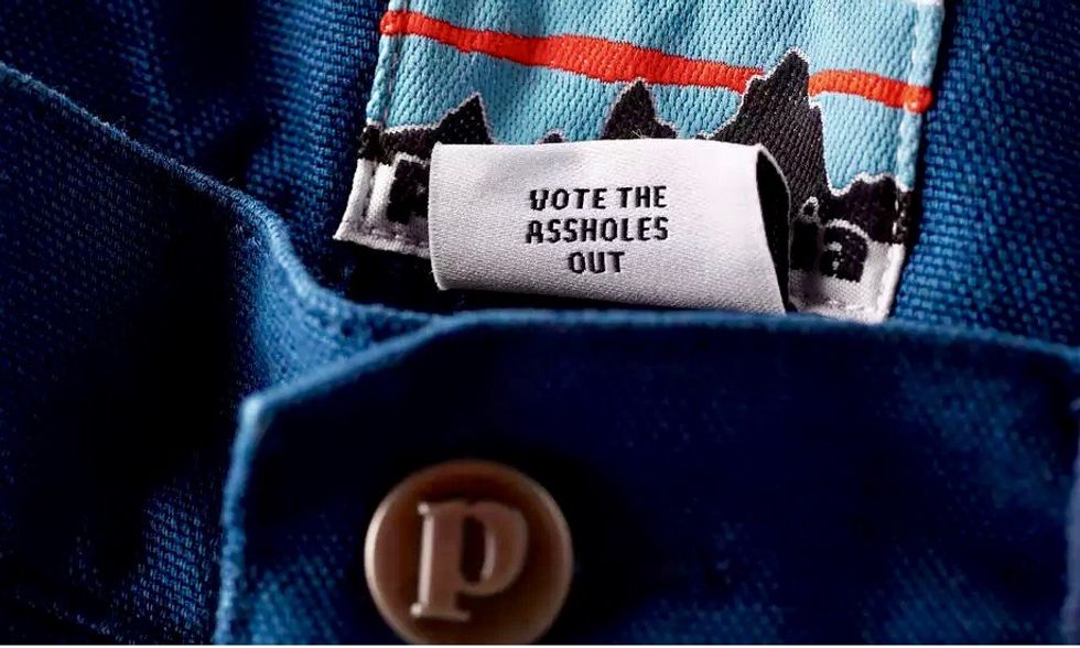 Patagonia calls out climate deniers with blunt message on label