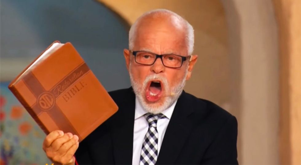 Disgraced evangelist Jim Bakker warns critics they will face God's wrath for making fun of him