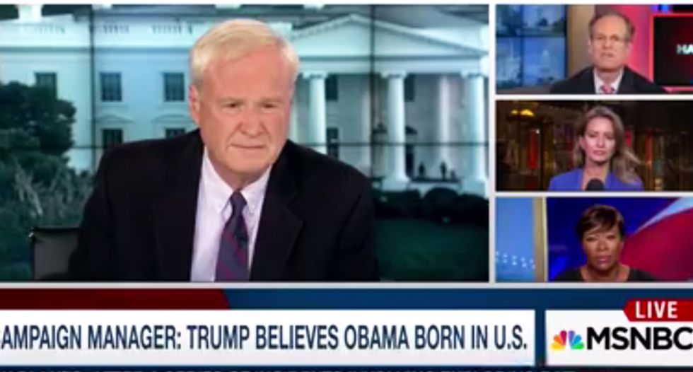 GOP surrogate gets the grin slapped off him by entire MSNBC panel over Trump’s record on Birtherism