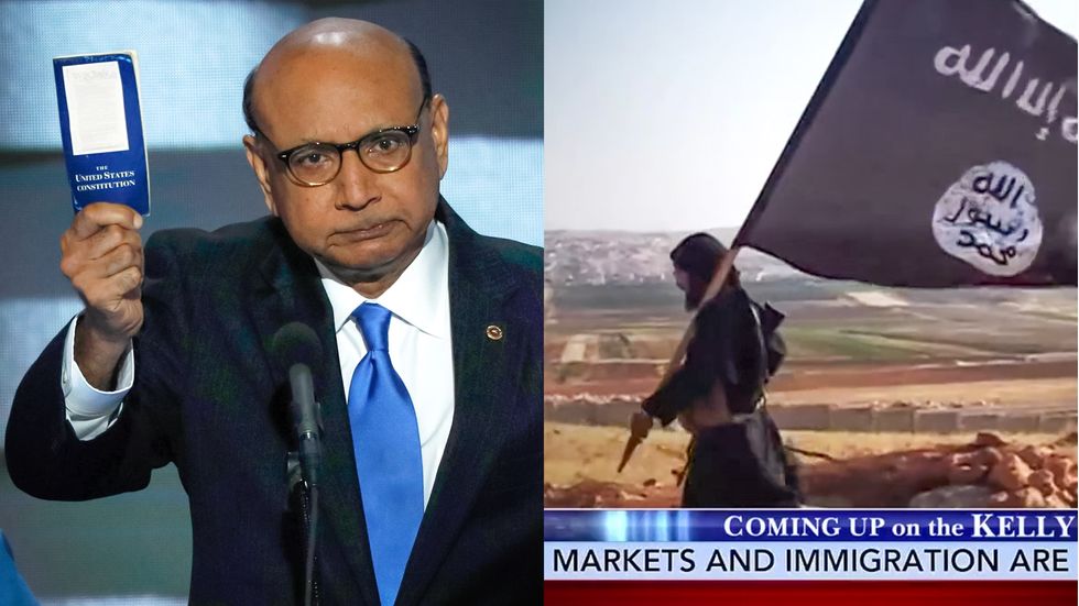 Megyn Kelly airs images of ISIS fighters while Muslim dad of slain US soldier speaks to DNC