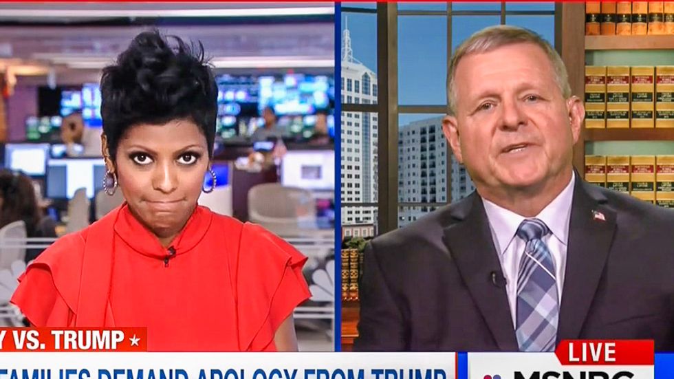 ‘You wore the uniform’: Tamron Hall gets up in grill of Trump adviser for whitewashing Khan attack
