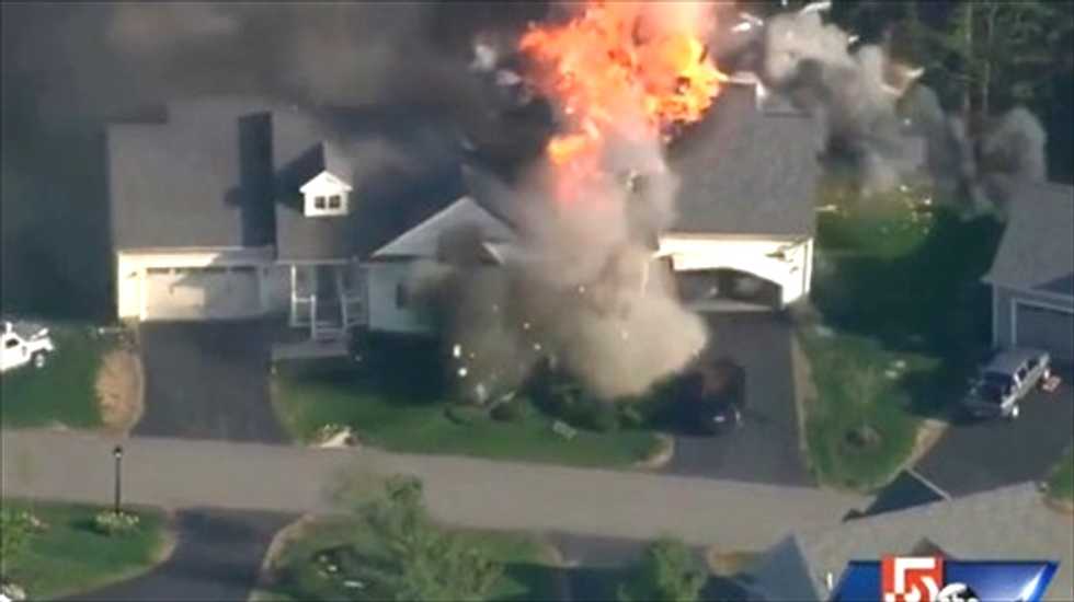 WATCH: New Hampshire police shooting scene blows up during live broadcast