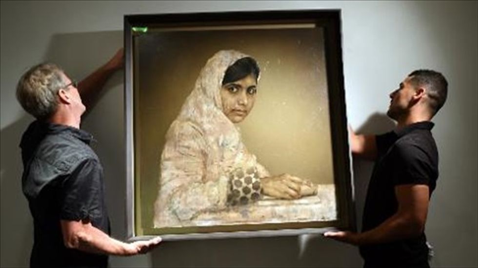 Portrait of activist Malala Yousafzai sells for $102,500 in benefit auction for Nigerian girls