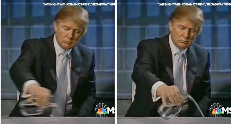 WATCH: Crazy old video unearthed of Donald Trump failing to pour a glass of water