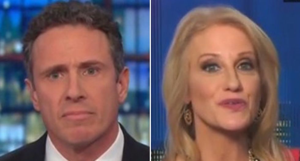 Kellyanne Conway short-circuits as CNN's Chris Cuomo starts stating facts about impeachment trial