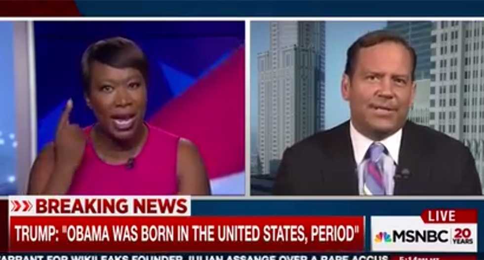 Joy Reid humiliates Trump surrogate on birtherism: 'Of course it's racial!'