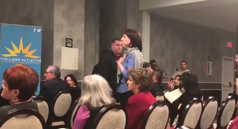 WATCH: GOP Senator Heller has stage 4 cancer victim booted from town hall after she asks about health care