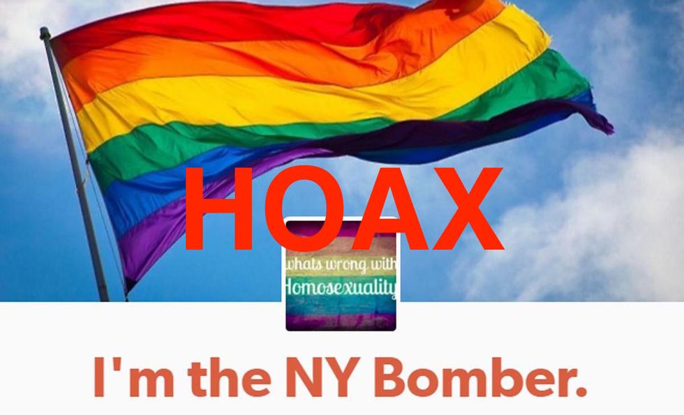 Pro-LGBT 'I am the New York bomber' Tumblr site is bogus, officials say