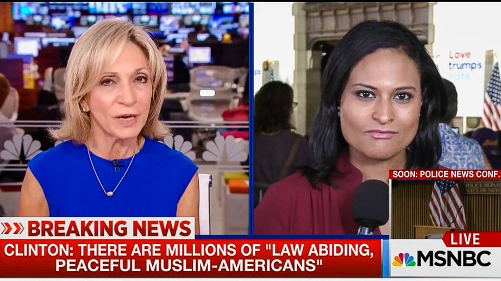 Twitter explodes at Andrea Mitchell for declaring Trump 'tough' on terror but Clinton 'off message'