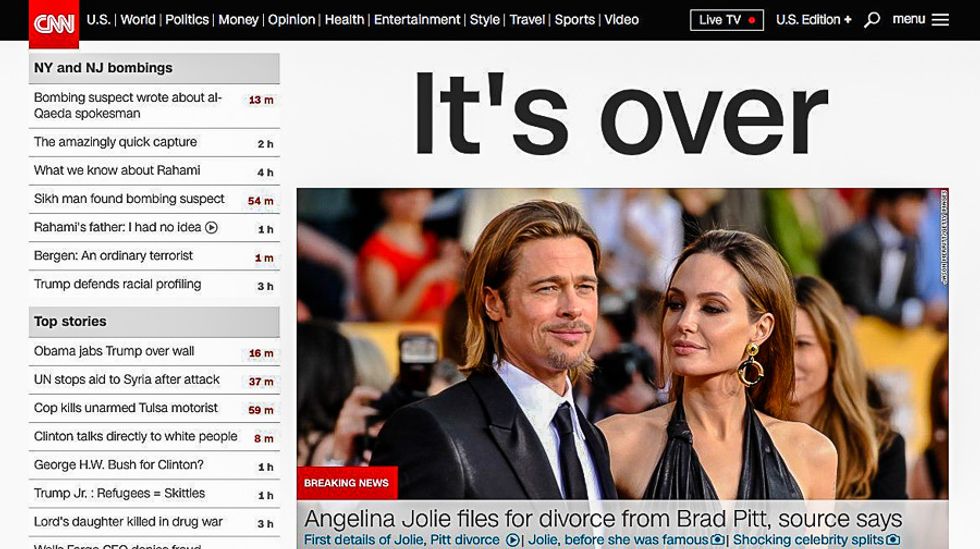 CNN viewers revolt over 'breaking news' on Angelina Jolie instead of black man shot by police