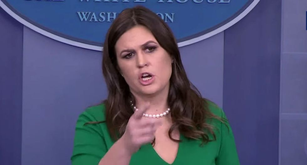 Here is Sarah Sanders jaw-dropping response to Trump's lawyer being spotted at classified 'Spygate' meeting