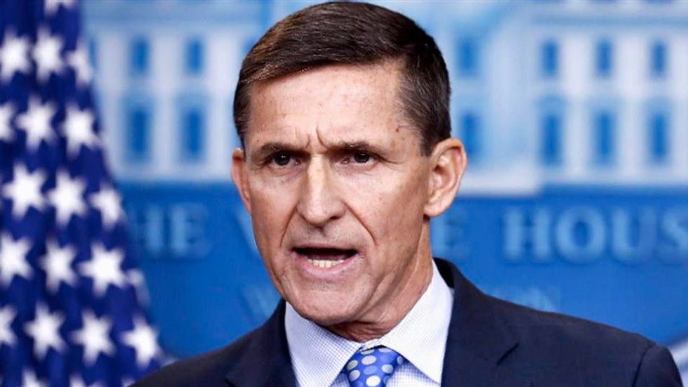 Mike Flynn’s lawyer just admitted to a federal judge she’s been talking to Trump about his case
