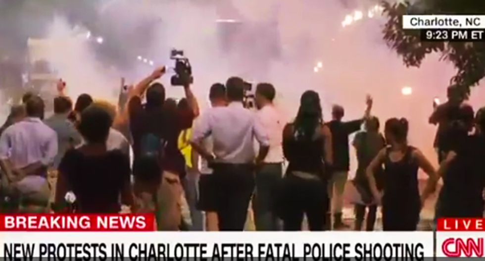 WATCH: CNN reporter slammed to the ground as Charlotte protest grows violent