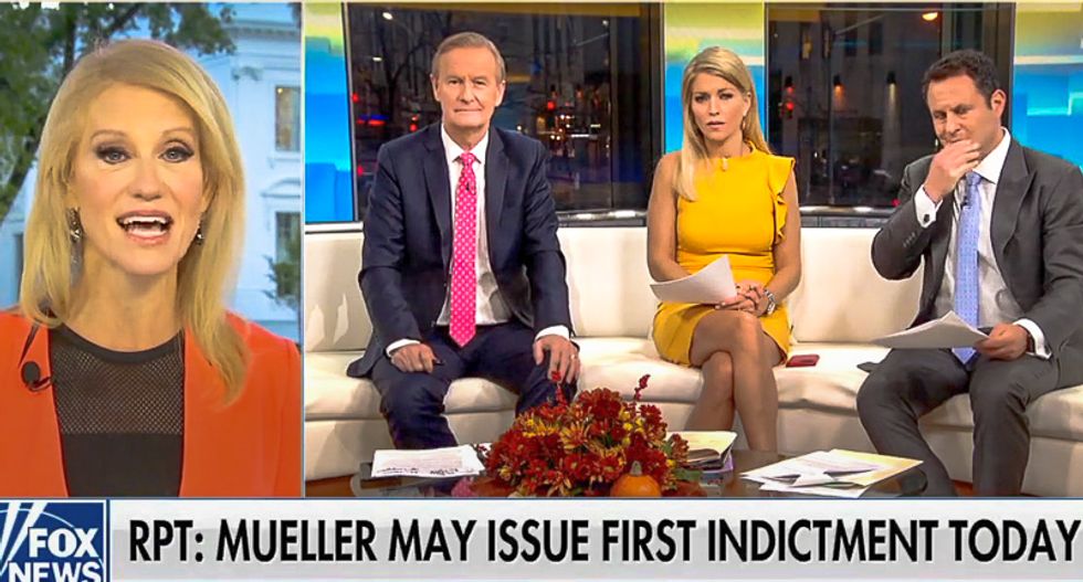 Conway unhinged after indictment: Trump 'focused on other things' -- and his six Russia tweets prove it
