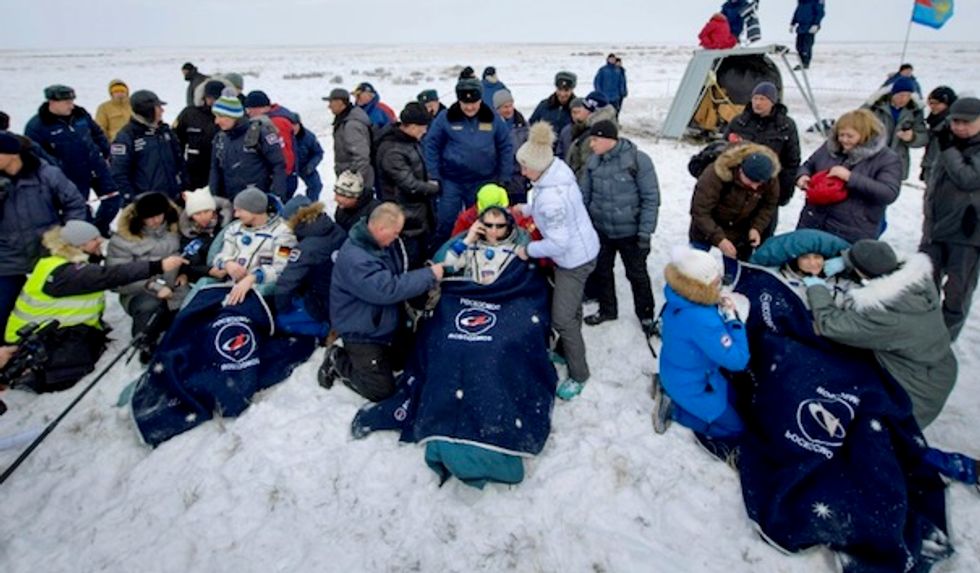 Astronauts land from International Space Station stint marred by air leak, rocket failure