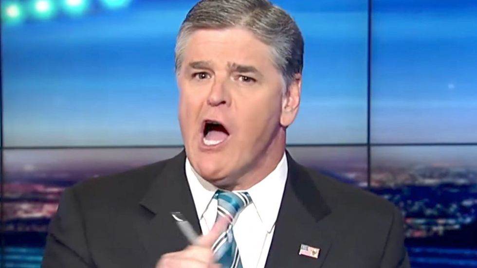 Sean Hannity comes completely unglued over alleged 'secret sperm' hidden in Obama's portrait