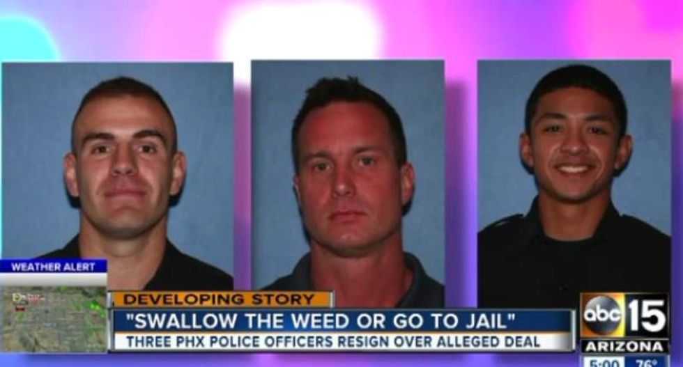 Rookie Phoenix cops quit after forcing motorist to eat marijuana during traffic stop