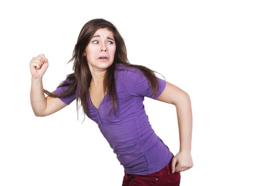 Have you considered screaming and running away?