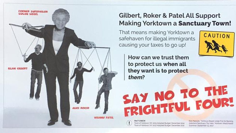 NY GOP sends out anti-Semitic campaign flyer showing Jewish Democrat as sinister ‘puppet master’