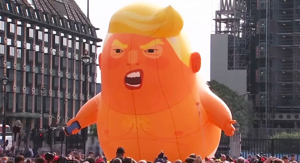 Protesters plot to ruin Trump's big July 4 address with infamous 'Baby Trump' blimp