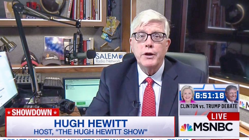 MSNBC shamed by viewers for failing to punish Hugh Hewitt over unethical favors from Scott Pruitt