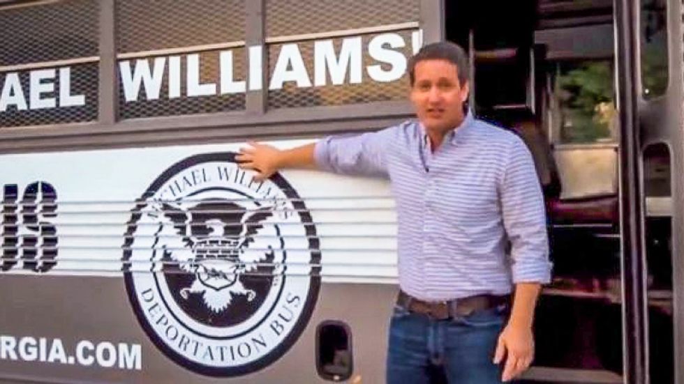 Georgia 'deportation bus' candidate reports to jail after insurance fraud indictment