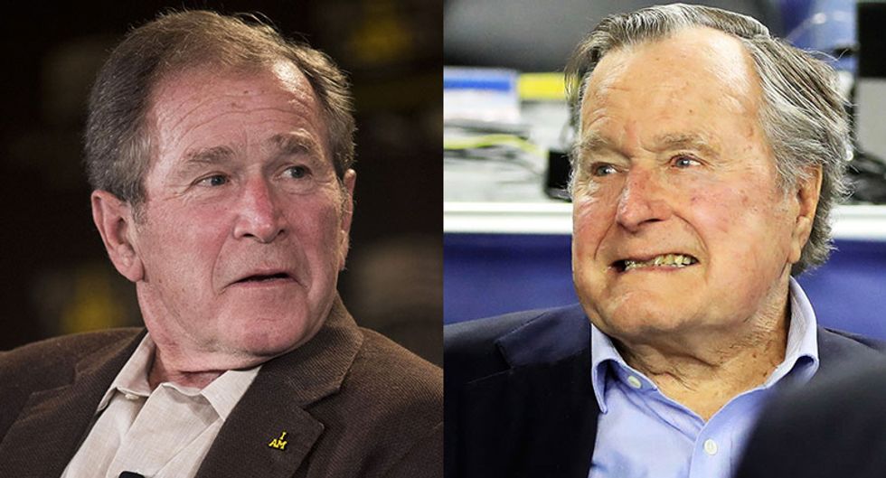 Both Bush presidents bash 'blowhard' Donald Trump as unfit for the presidency