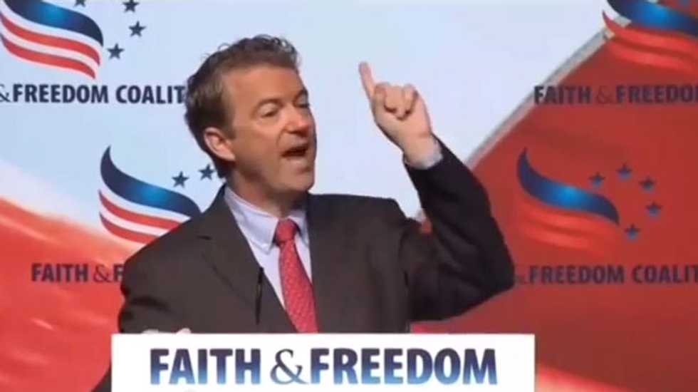 Rand Paul echoes Reagan's call for the acknowledgement of God in the classroom
