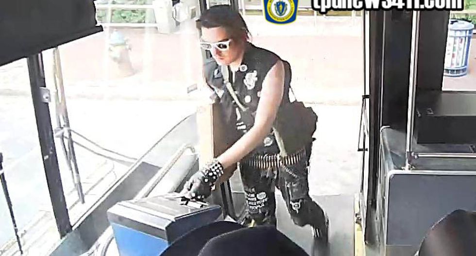 Fashion police: Cops arrest apparent metalhead after his fake bullet belt sparks 'panic' on Boston bus
