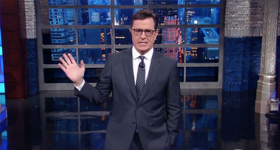Colbert: Trump flopped because there is only room in his head for 'ethnic slurs and different wife names'