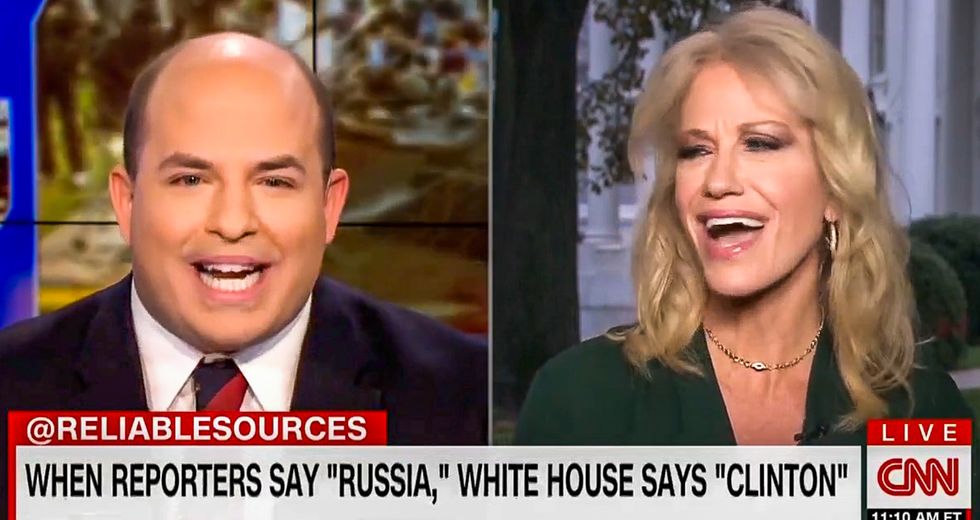'When I say Russia, you say Clinton': Brian Stelter stuns Kellyanne Conway for deflecting Russia questions