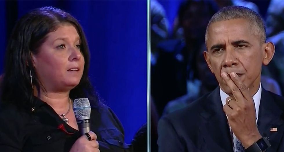 Watch this wife of vet who committed suicide due to PTSD make heartbreaking appeal to Obama