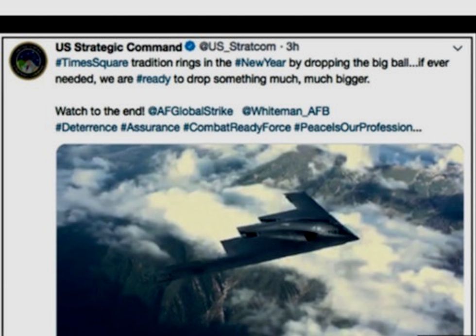 US Strategic Command rings in the New Year by reminding world that America has bombs and we're not afraid to use them