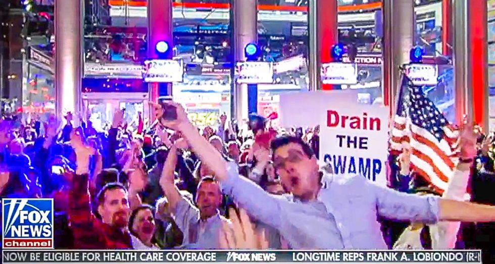 Fox ignores Dem wins and celebrates Trump's 'historic victory' by playing highlights from 2016 election night