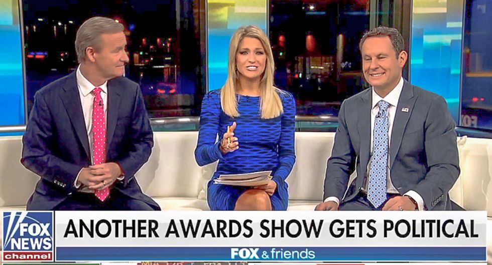 Fox & Friends goes haywire after CMA Awards mock Trump: 'Isn't country music supposed to be conservative?'
