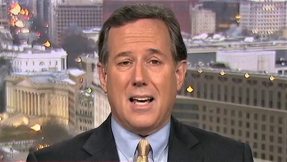 Rick Santorum squirms after CNN's Camerota busts him for trying to weasel out of calling Trump's wall a 'wall'