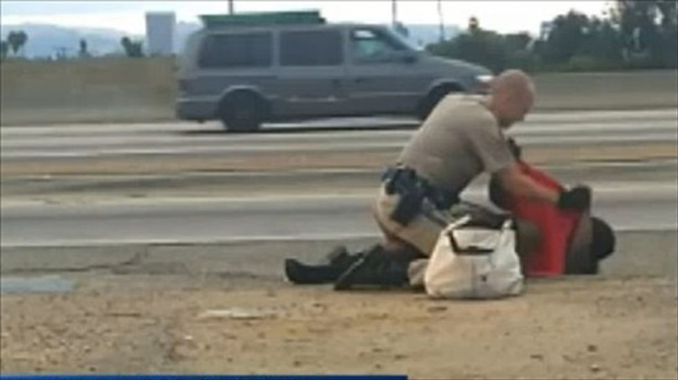 'She was screaming': Calif. Highway Patrol officer caught on video pummeling woman