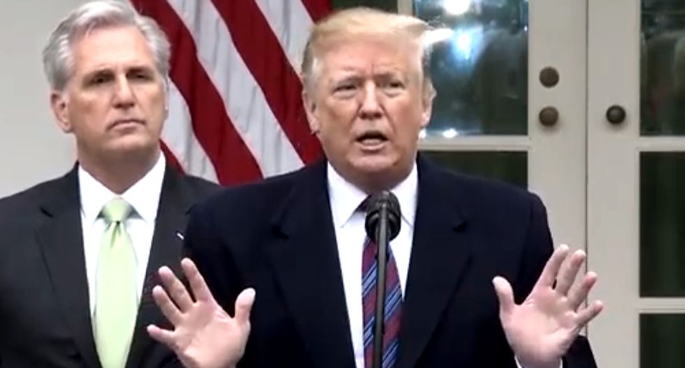 Trump rants that federal workers who aren’t getting paid are actually happy about it