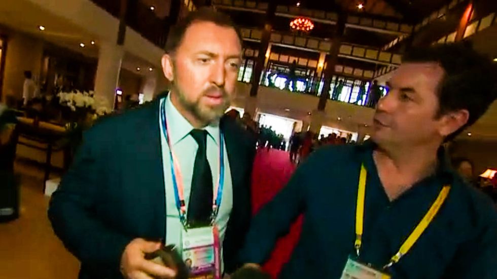 WATCH: Russian oligarch calls CNN 'fake news' in response to questions about Manafort ties