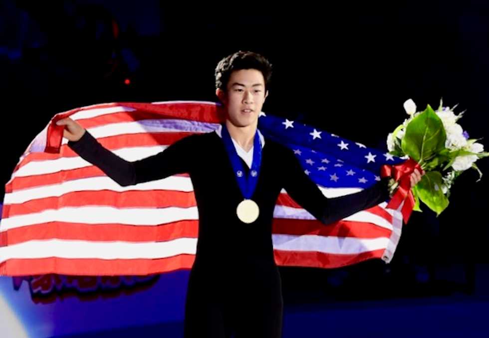 Nathan Chen hits record six quads to win world gold in ice skating